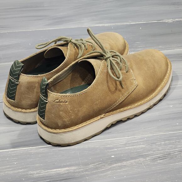 Clarks Men's Solsbury Shoes Comfort Lace Up Dark Sand Leather 26178984 SZ 13 M - Picture 4 of 9